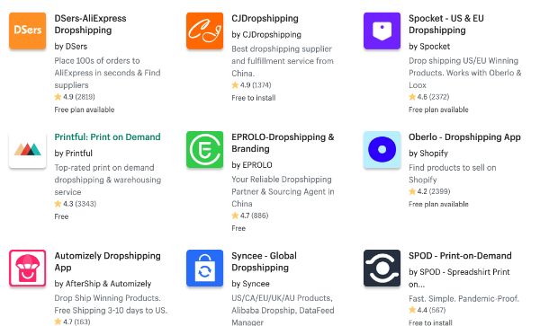  Dropshipping Shopify App